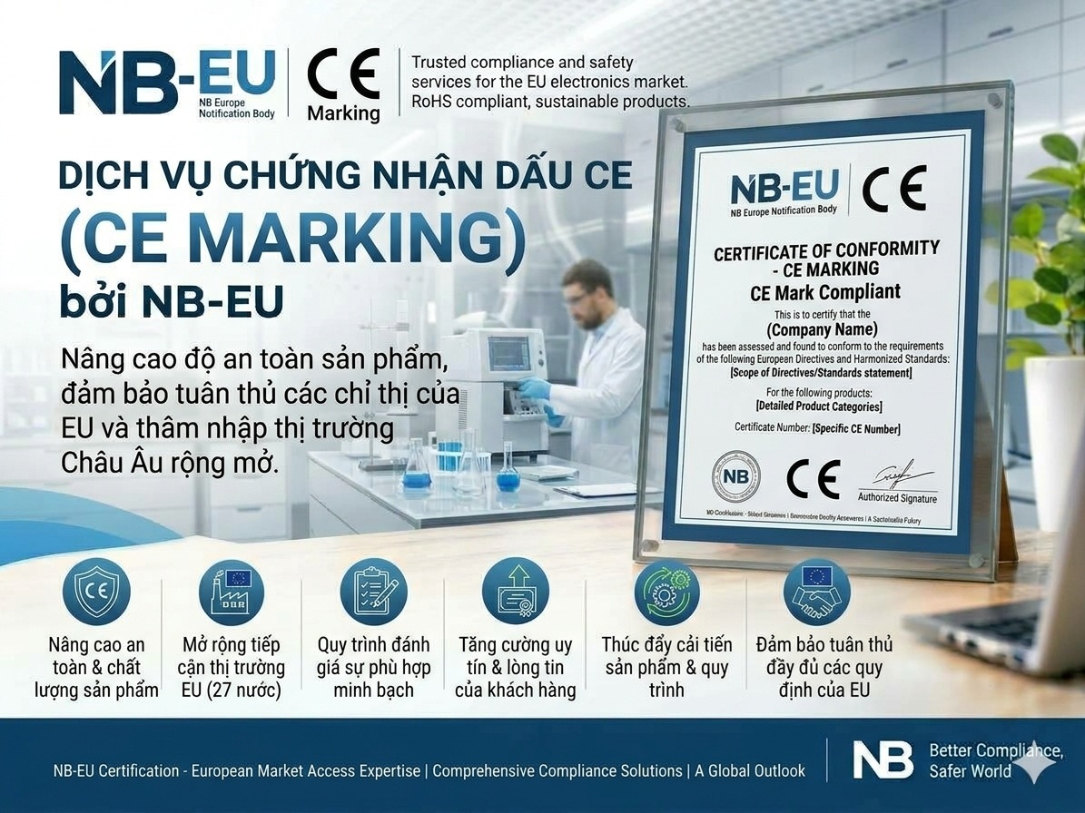 Chứng nhận CE Marking bởi NB-EU - Các điều kiện chứng nhận cần thiết