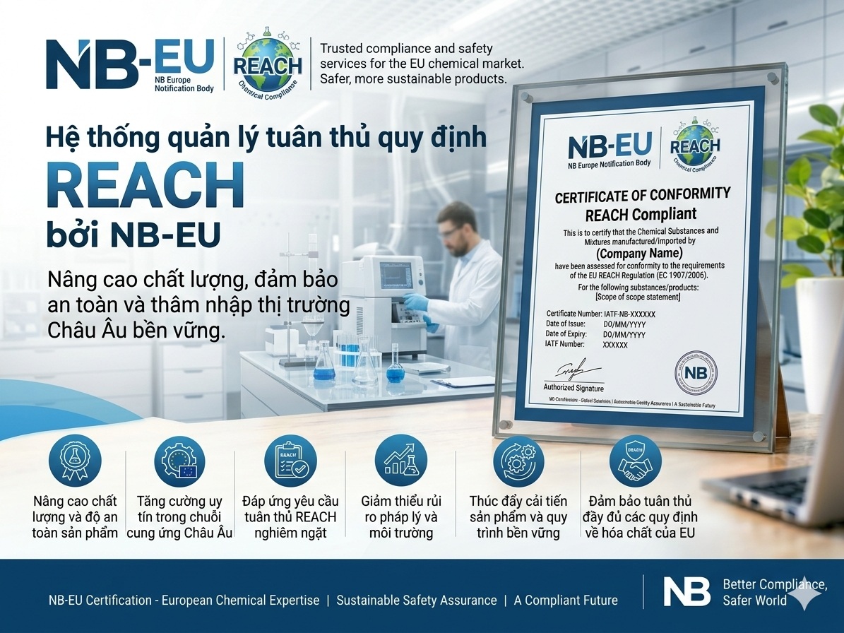 Chứng nhận REACH bởi NB-EU - Các điều kiện chứng nhận cần thiết