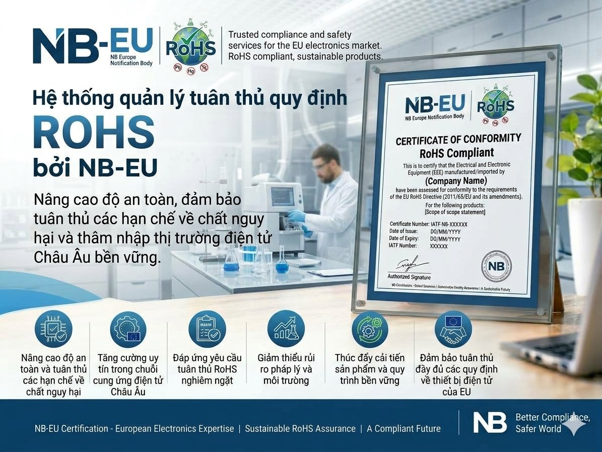 Chứng nhận RoHS bởi NB-EU - Các điều kiện chứng nhận cần thiết