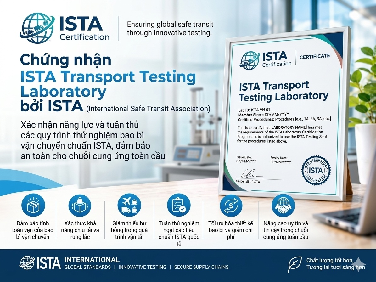 Chứng nhận ISTA (Transport Testing Laboratory) - Các điều kiện chứng nhận cần thiết